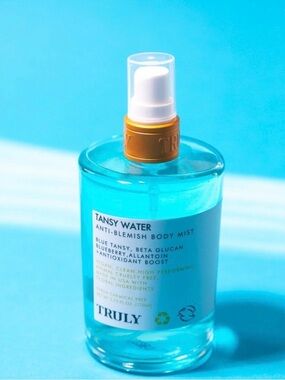 TRULY Tansy Water Anti-Blemish Body Mist - Blue with Gold Cap